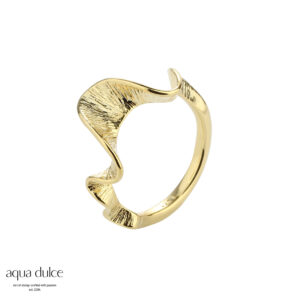 Rhumba ring i forgyldt 925 sterling sølv – Aqua Dulce