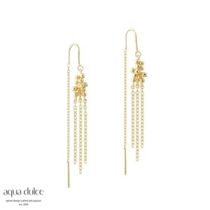 AYA ørekæder i forgyldt sølv – Aqua Dulce