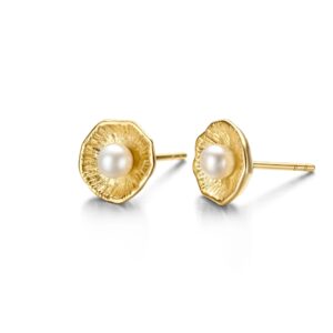 Rivaldi perle øreringe i forgyldt 925 sterling sølv – Spirit Icons