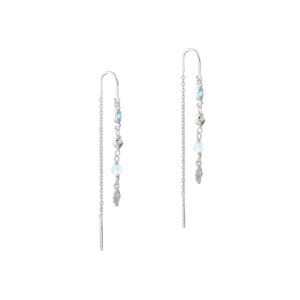 Sinna ørekæder i sølv med blå sten - Aqua Dulce