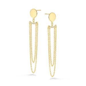 Dancer øreringe i forgyldt 925 sterling sølv med zirkonia – Spirit Icons