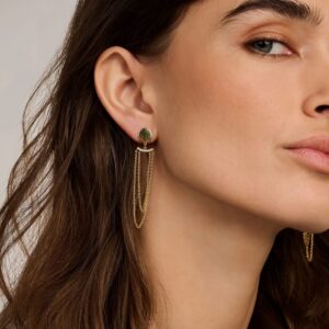 Dancer øreringe i forgyldt 925 sterling sølv med zirkonia – Spirit Icons