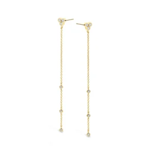 Alma øreringe i forgyldt 925 sterling sølv med zirkonia – Spirit Icons