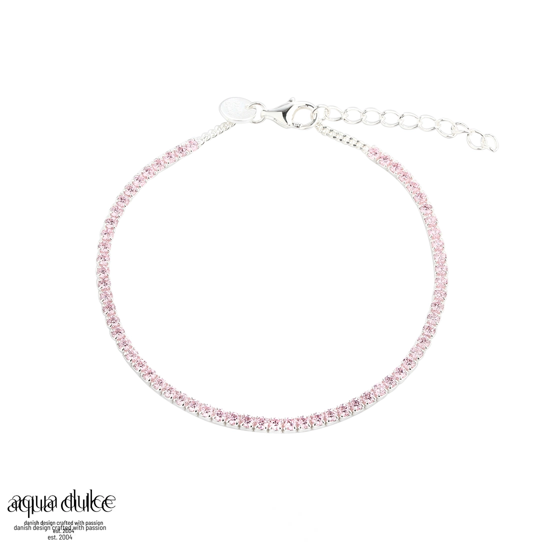 Tennis armbånd rosa zirkonia - Aqua Dulce 5790