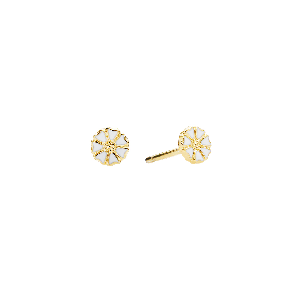 Lund Copenhagen - 5mm Marguerit ørestikker - forgyldt - 909050-4-M