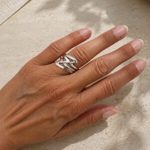 Ring i rhodineret 925 sterling sølv – Guld & Sølv Design