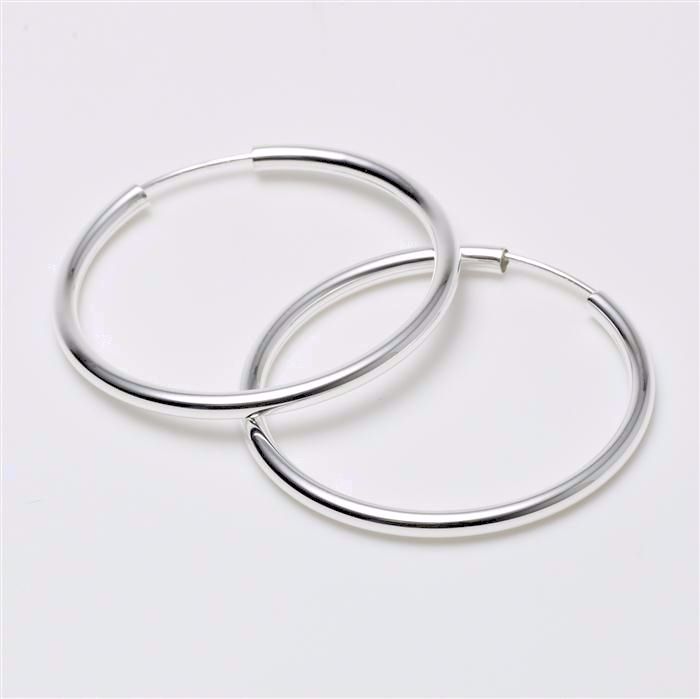 G&S Design sølv creoler 38mm - 2803215