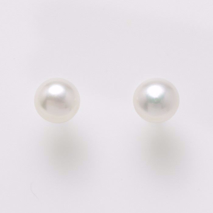 Perle øreringe i sølv 6,5-7mm - Guld & Sølv Design 11176