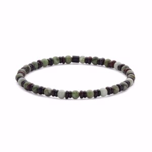 Herre stenarmbånd med grøn sten 4 mm – Frank1967