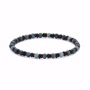 Herre stenarmbånd med blå apatit 4 mm – Frank1967