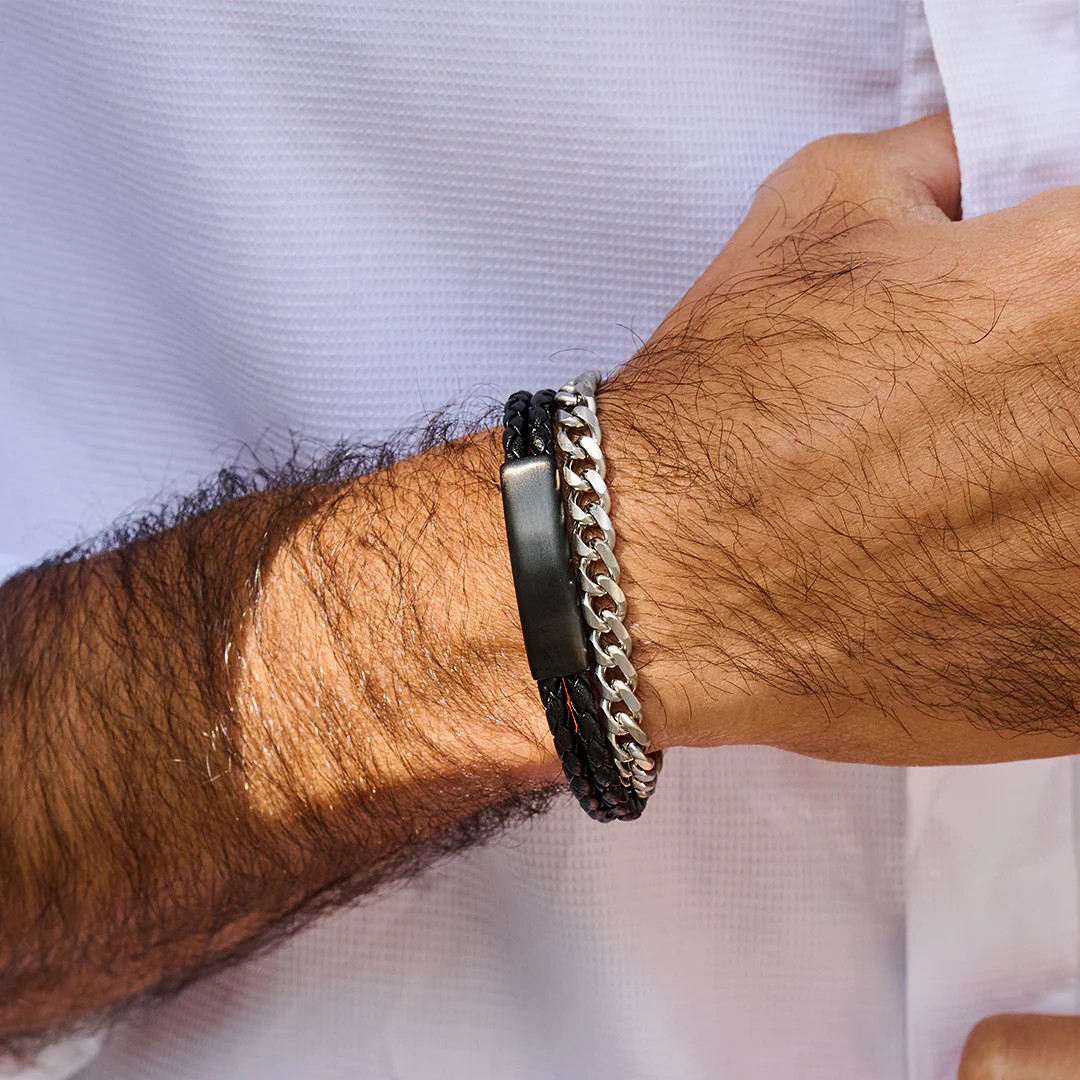 Herre stål armbånd 7 mm – Frank1967 - Billede 2