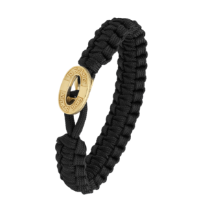 From Soldier to Soldier sort armbånd med oxideret guldfarvet lås – Aagaard