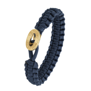 From Soldier to Soldier blåt armbånd med oxideret guldfarvet lås – Aagaard
