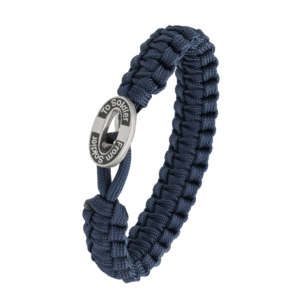 From Soldier to Soldier blåt armbånd med oval stållås – Aagaard