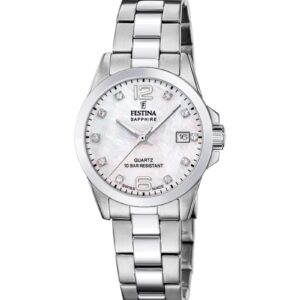 Festina D. Swiss Made dameur i stål med perlemor – F20049/7