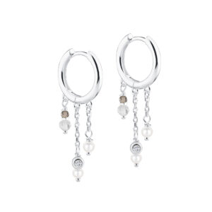 WHISPER HOOP øreringe i 925 sterling sølv – Aqua Dulce