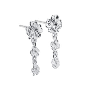 CLOVER LONG ørestikker i 925 sterling sølv – Aqua Dulce
