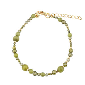 AYA OLIVE STONE armbånd - Aqua Dulce