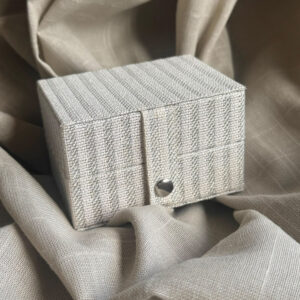 Mini smykkeskrin Stripe 9 x 7 x 6 cm – Aqua Dulce