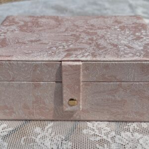 Stort rosa smykkeskrin med rejseskrin – Aqua Dulce