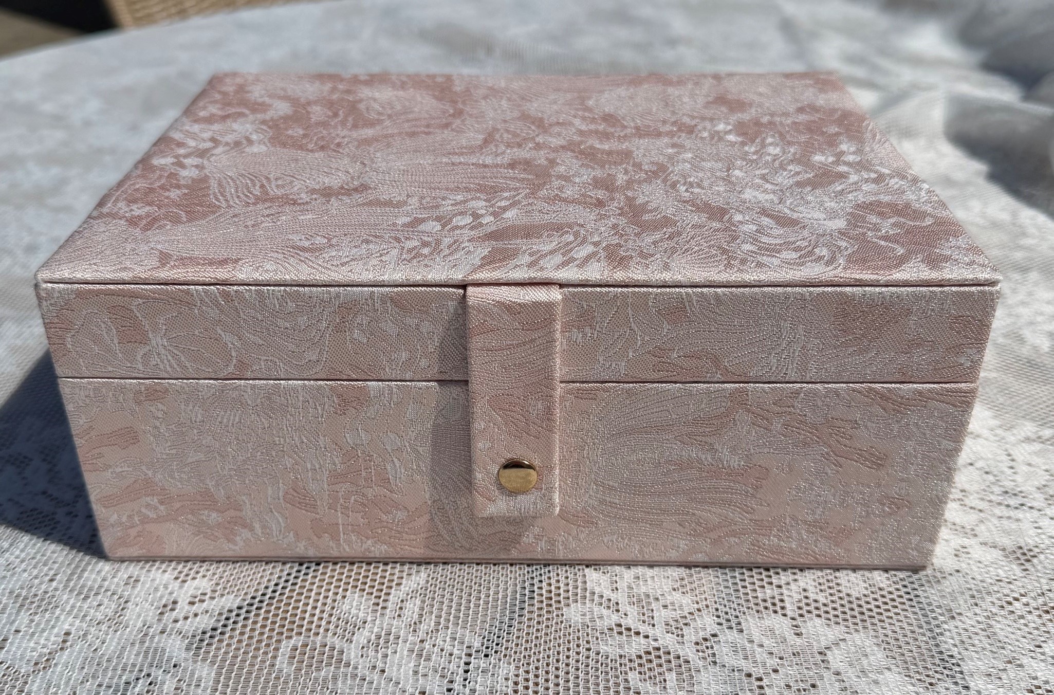 Stort rosa smykkeskrin med rejseskrin – Aqua Dulce - Billede 3