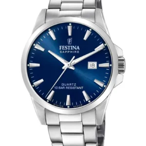 Festina Swiss Made Classic Steel herreur blå skive 41 mm – F20024/3