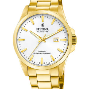 Festina Swiss Made herreur i guldfarvet stål – F20044/2
