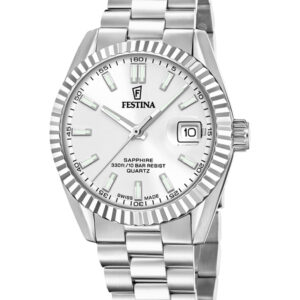 Festina herreur Swiss Made med sølvfarvet skive – F20084/A