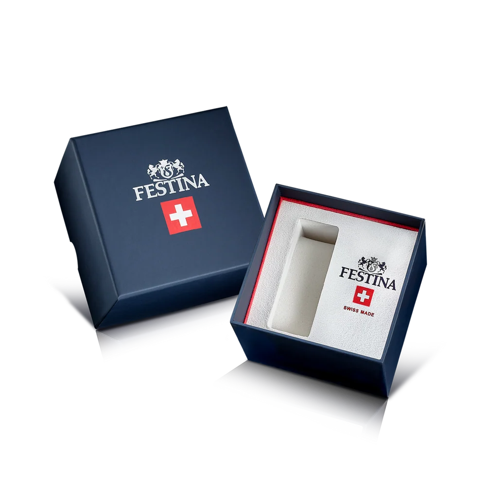 Festina Swiss Made herreur med sort læderrem – F20025/4 - Billede 3