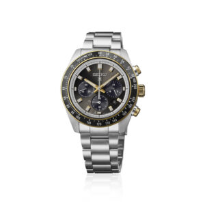 Seiko Prospex Speedtimer Solar Chronograph herreur i stål med mørkegrå urskive