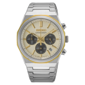 Seiko Chronograph herreur i stål med champagnefarvet urskive – HGK001P1